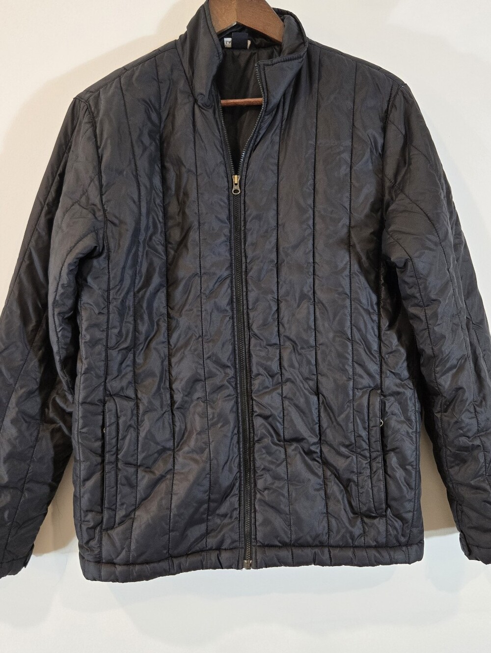Lands End Black Puffer Jacket Coat Sz S 4 6 Lightweight Warm Comfy Womens